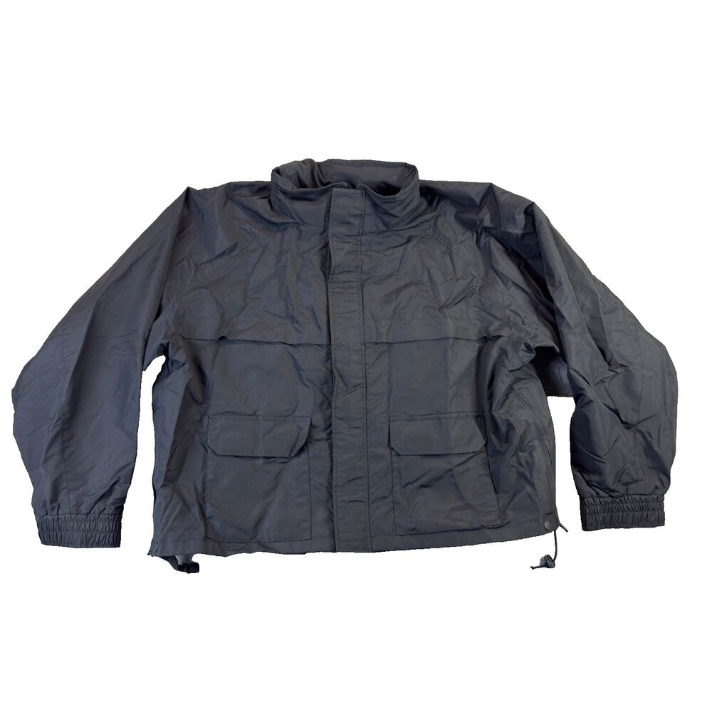 BLAUER Jacket Mens 2XL Regular Black 9300Z Crosstech Gore Pockets Full Zip VTG